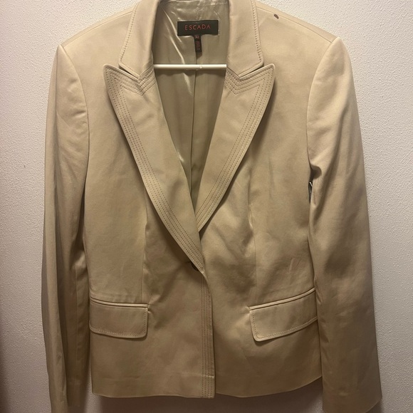 Escada Jackets & Blazers - Vintage Escada Women's Beige Blazer Jacket